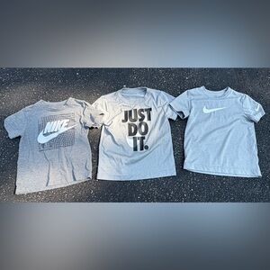 Nike | Lot of 3 | Toddler | Size 3T & 4T | Light Gray | Just Do It' T-Shirt